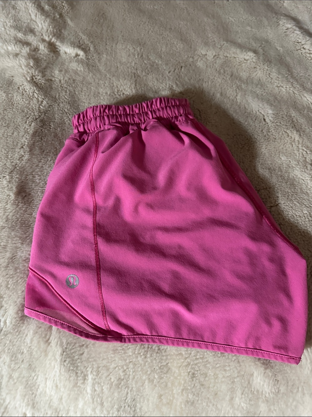 lululemon athletica Bright Pink Athletic Shorts with Elastic Waist